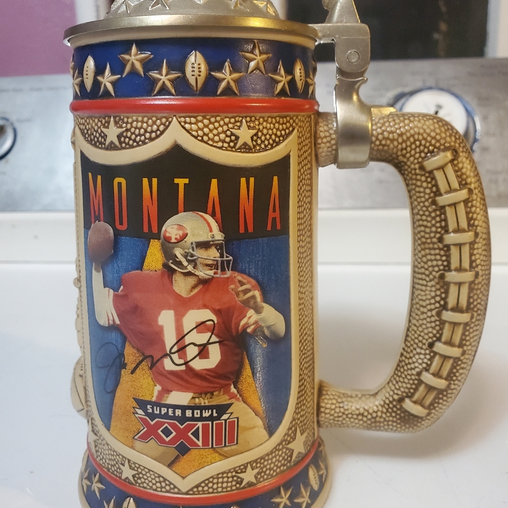 Joe Montana Tankard Collection Mug Super Bowl XXIII 1996 Rare